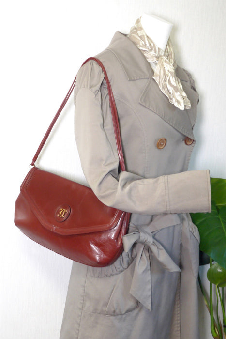 Cartier ボルドー2重ショルダー