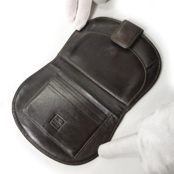 FENDI　ズッカ柄 ラウンド折財布（茶）