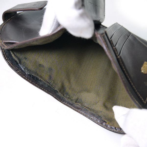 FENDI　ズッカ柄 ラウンド折財布（茶）