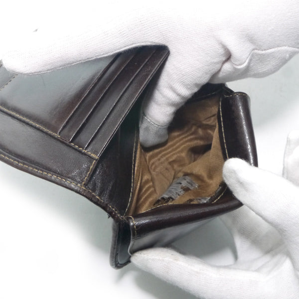 FENDI　ズッカ柄 ラウンド折財布（茶）