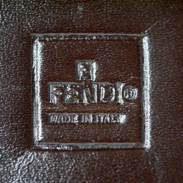 FENDI　ズッカ柄 ラウンド折財布（茶）