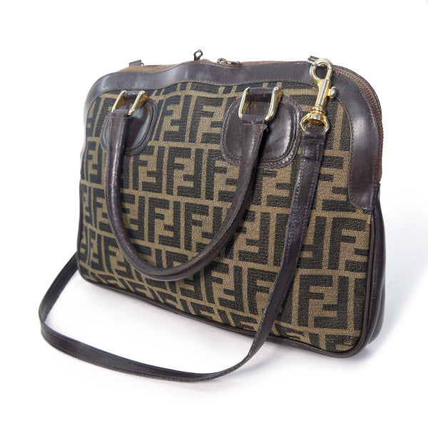 Fendi　ズッカ柄リバーシブル ショルダー付ボストン