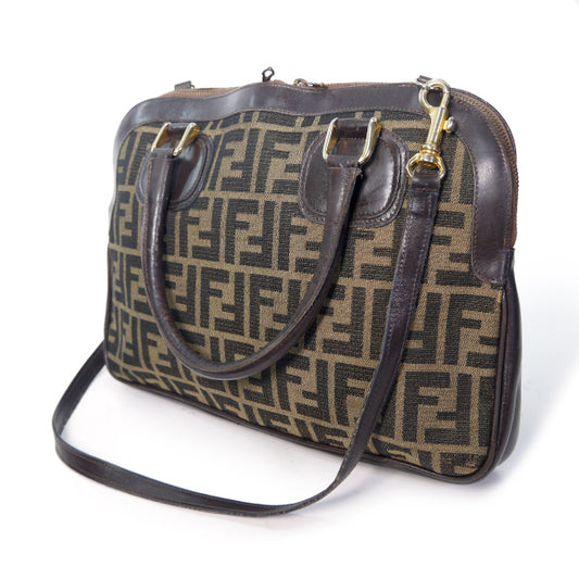 Fendi　ズッカ柄リバーシブル ショルダー付ボストン