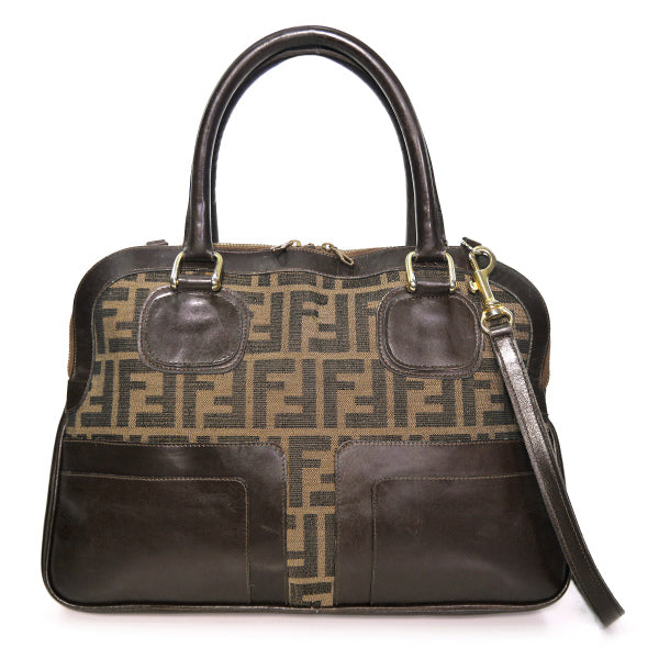 Fendi　ズッカ柄リバーシブル ショルダー付ボストン