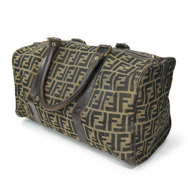 Fendi　ズッカ柄 大型ボストン（茶）