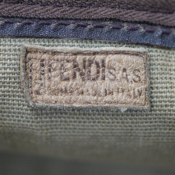 Fendi　ズッカ柄 大型ボストン（茶）