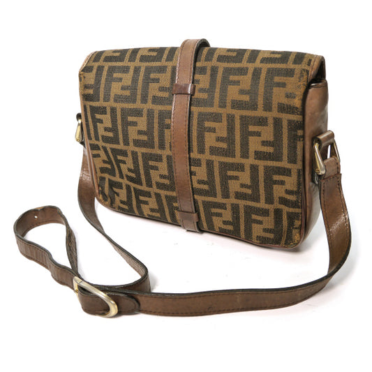 OLD Fendi　＜訳あり＞ズッカ柄 ショルダー（茶）