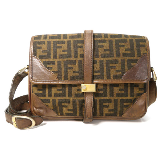 OLD Fendi　＜訳あり＞ズッカ柄 ショルダー（茶）