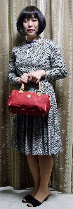 Fendi　ズッカ柄　赤ボストン