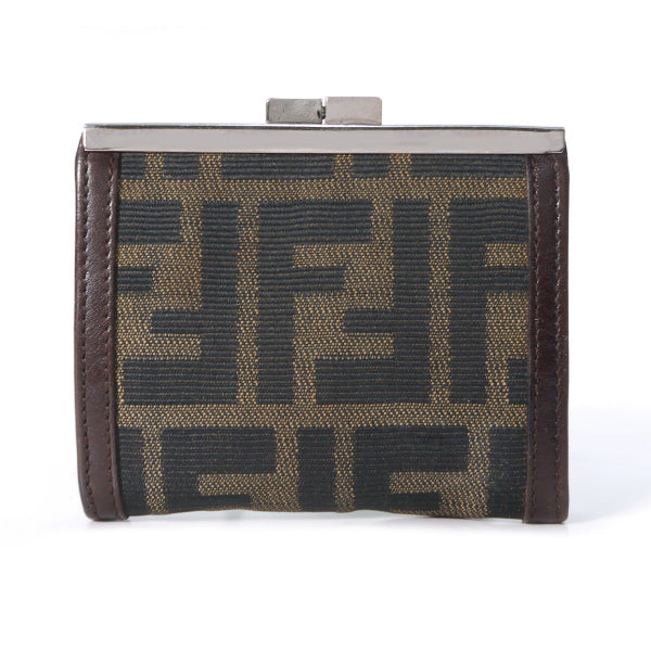 Fendi ズッカ柄 がま口コインケース(茶)