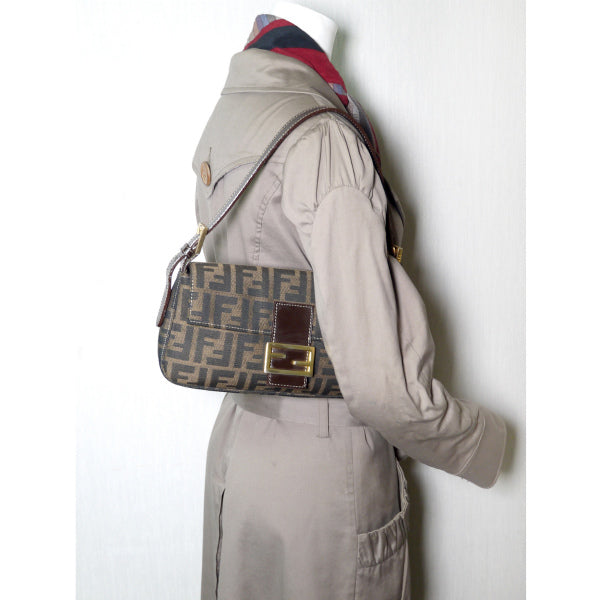 Fendi　ズッカ柄バケットバッグ（茶）