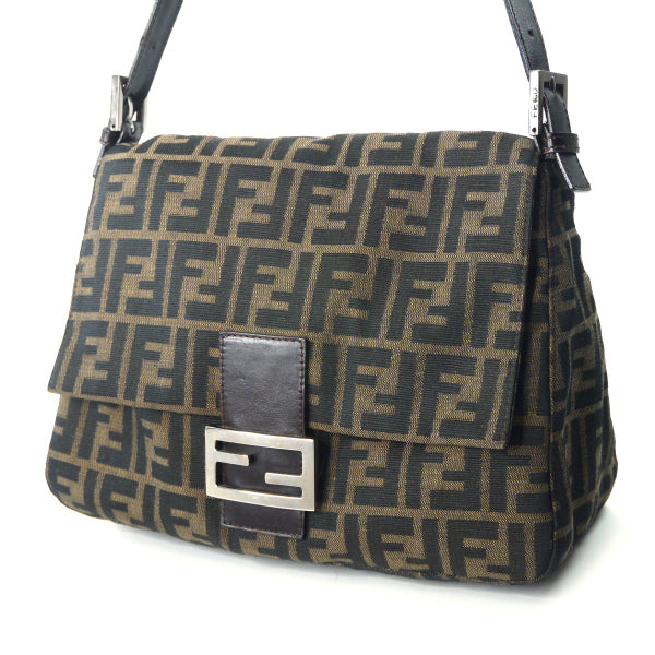 FENDI　ズッカ柄マンマバケット ワンショルダー（茶）