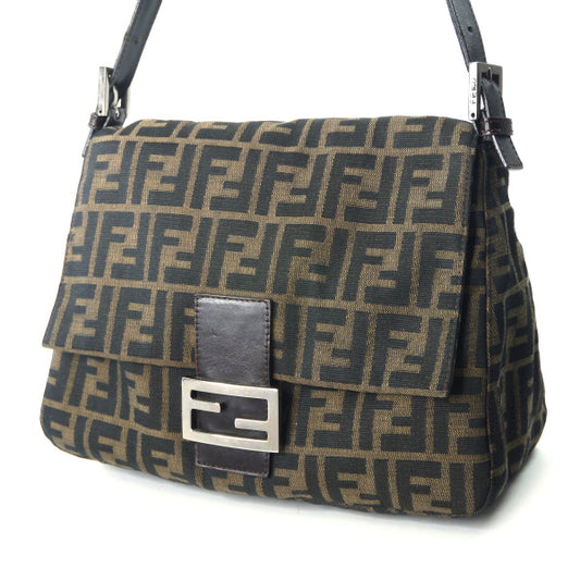FENDI　ズッカ柄マンマバケット ワンショルダー（茶）