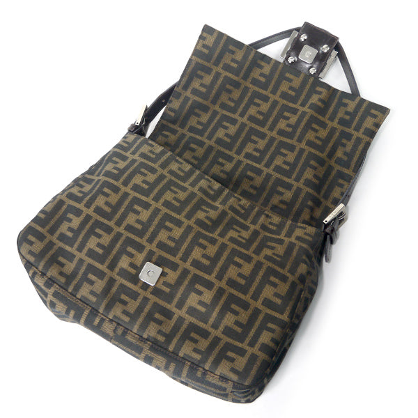 FENDI　ズッカ柄マンマバケット ワンショルダー（茶）
