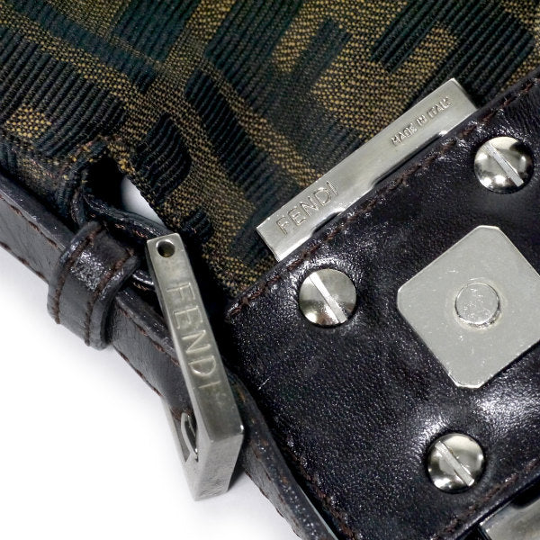 FENDI　ズッカ柄マンマバケット ワンショルダー（茶）