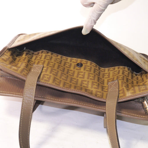 Fendi ズッカ柄 トートバッグ（カーキベージュ）