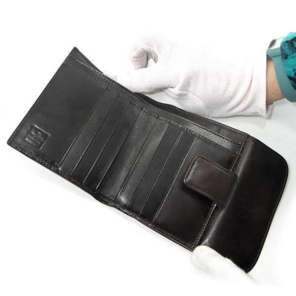 FENDI　ズッカ柄Wホック折財布（茶）