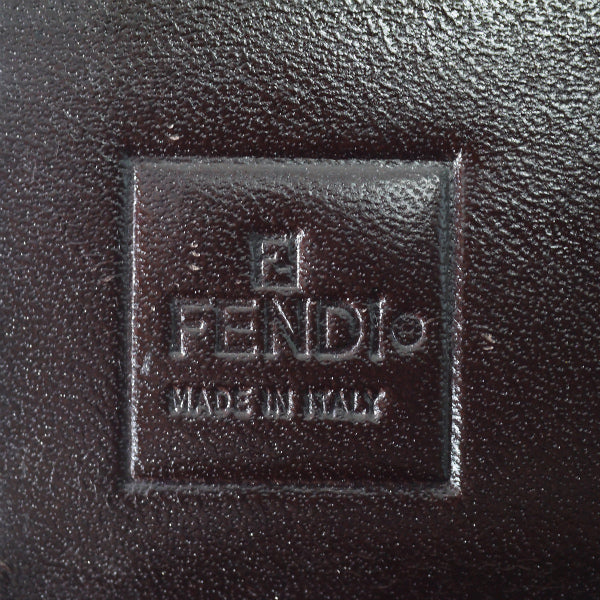 FENDI　ズッカ柄Wホック折財布（茶）
