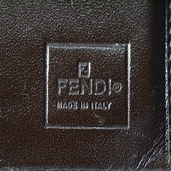 Fendi ズッカ柄２つ折れ財布（茶）