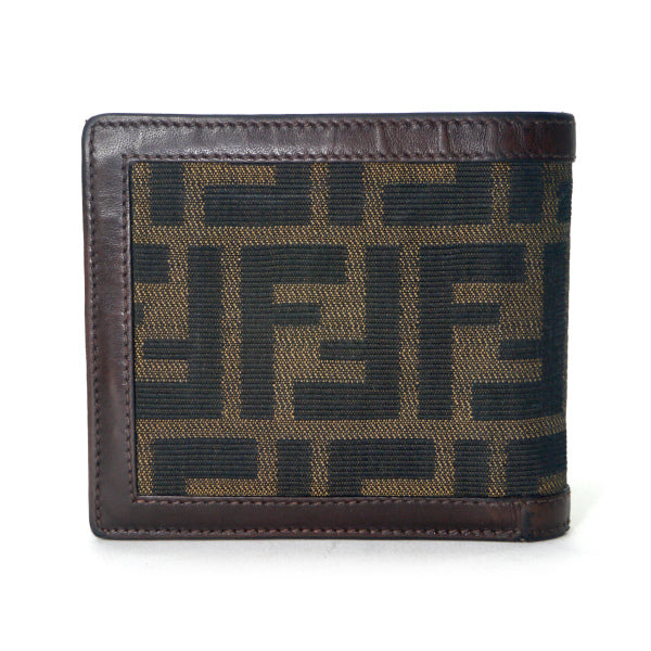 Fendi ズッカ柄２つ折れ財布（茶）