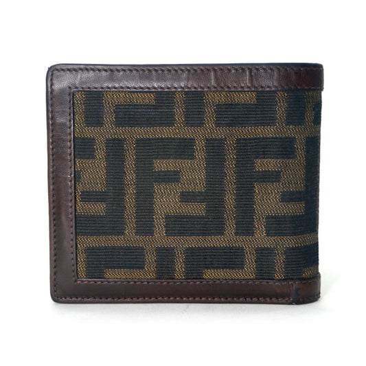 Fendi ズッカ柄２つ折れ財布（茶）