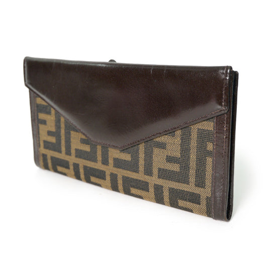 Fendi ズッカ柄 長財布(茶)