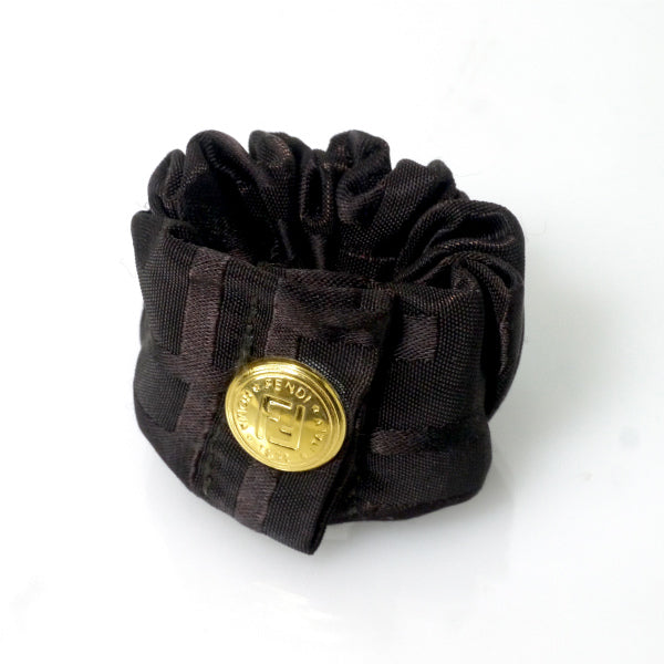 Fendi　ズッカ柄ヘアゴム・アクセサリー（濃茶）