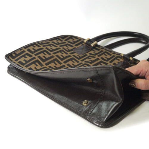 OLDFendi　ズッカ柄ハンドバッグ（茶）