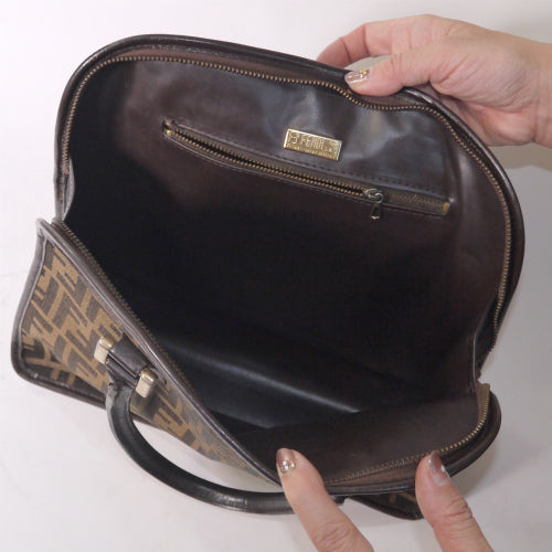 OLDFendi　ズッカ柄ハンドバッグ（茶）