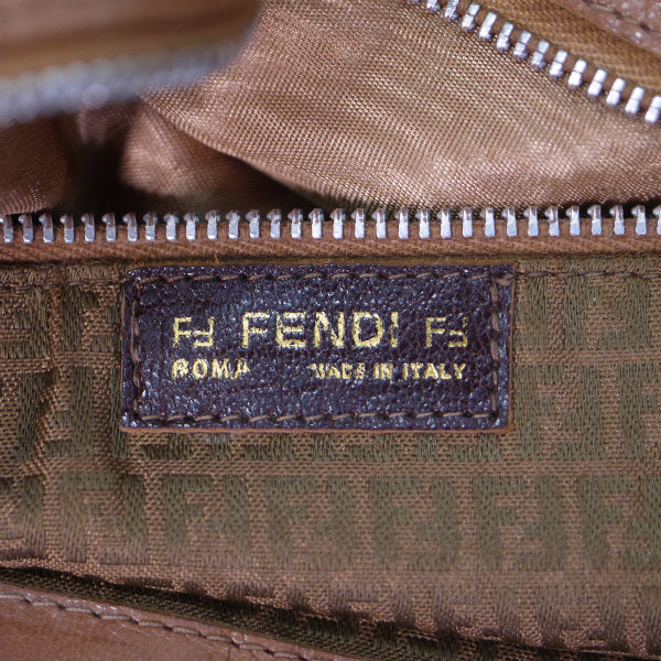 OLD Fendi 編み込みレザー2WAYトートバッグ（茶）