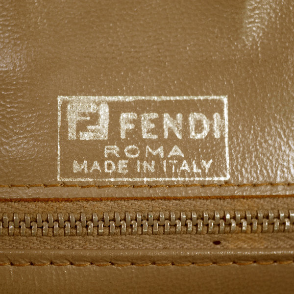 OLD Fendi トリプルフラップ 編み込みレザーショルダー（茶）