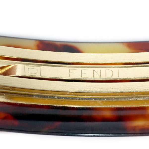 Fendi　ズッカ×べっ甲調バレッタ（茶）