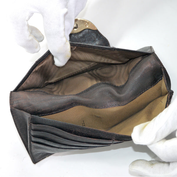 Fendi レア!!筆記体ロゴ ズッカ柄 長財布(茶)