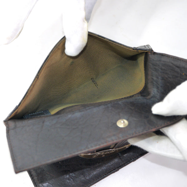 Fendi レア!!筆記体ロゴ ズッカ柄 長財布(茶)