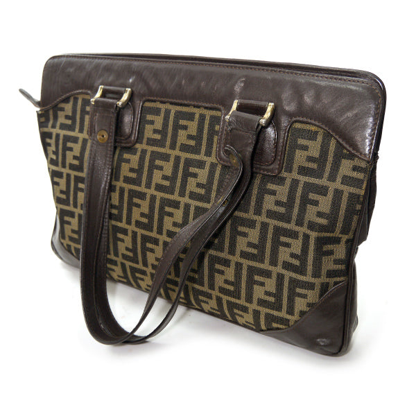 Fendi　ズッカ柄2WAYトートバッグ（茶）