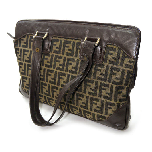 Fendi　ズッカ柄2WAYトートバッグ（茶）