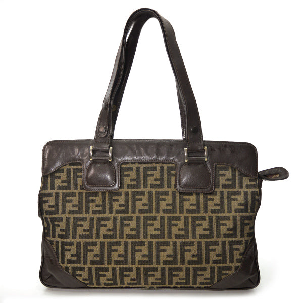 Fendi　ズッカ柄2WAYトートバッグ（茶）