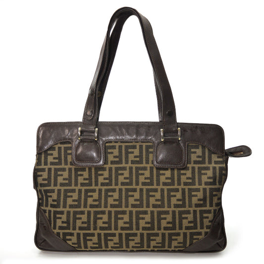 Fendi　ズッカ柄2WAYトートバッグ（茶）