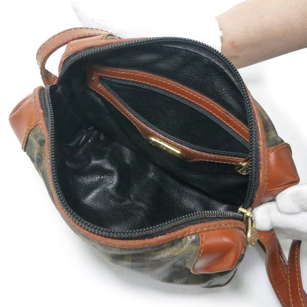 FENDI　ズッカ柄PVCボックス型ミニショルダー（茶）