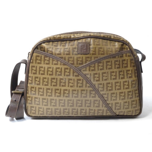 Fendi ズッカ柄 半円ショルダー（カーキベージュ）