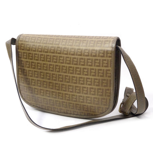 Old Fendi　半円ズッカ柄 ショルダー（キャメル）