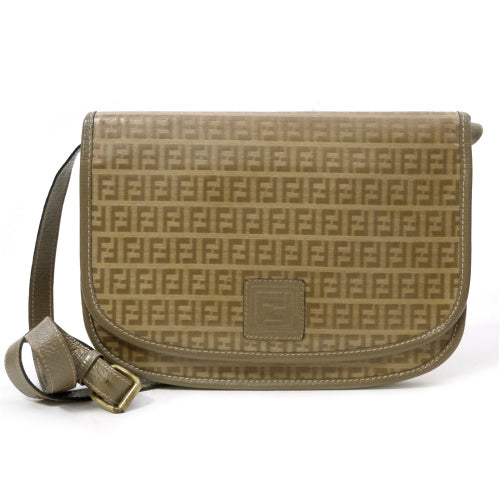 Old Fendi　半円ズッカ柄 ショルダー（キャメル）