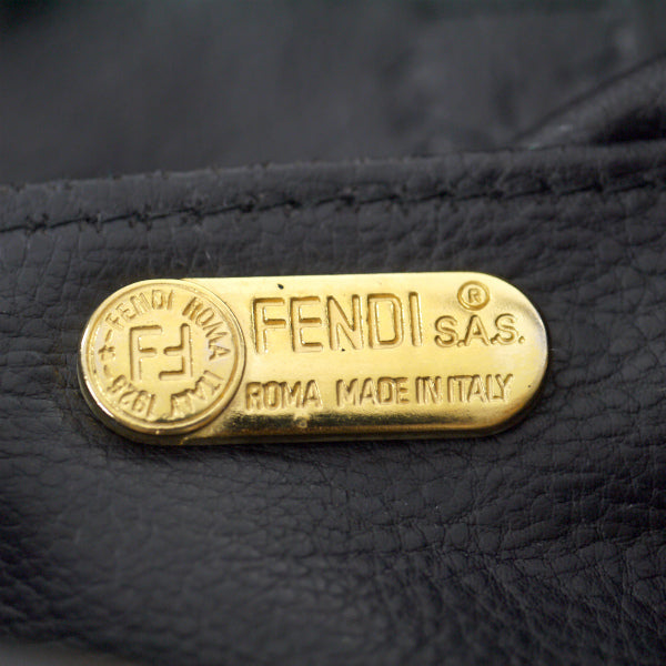 Fendi　レア！ペカン柄ラメ織チェーンポシェット（ゴールド）