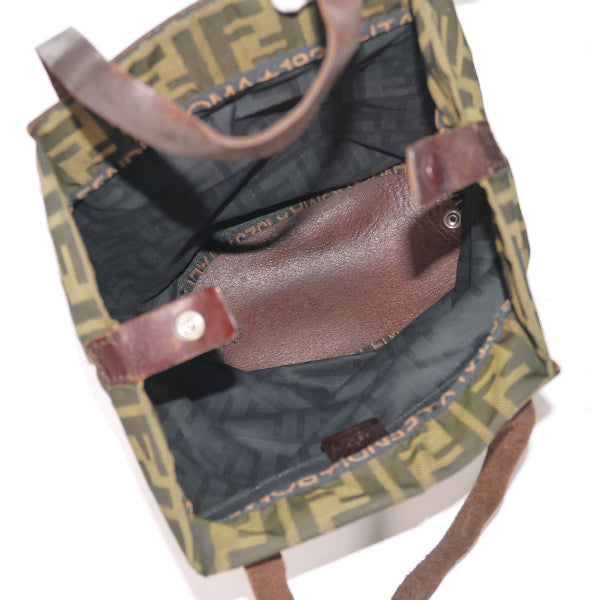 OLD Fendi　ズッカ柄 ミニハンドバッグ（茶）