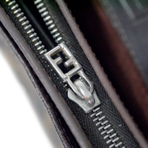 Fendi ズッカ柄 コンパクト折り財布(茶)