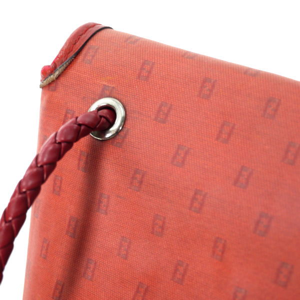 Fendi ズッカ柄 半円ミニポシェット（赤）