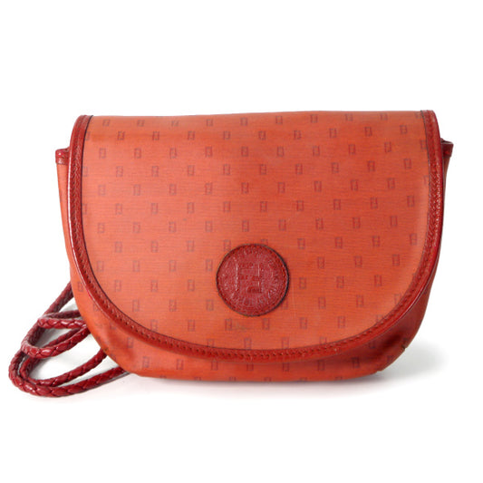 Fendi ズッカ柄 半円ミニポシェット（赤）