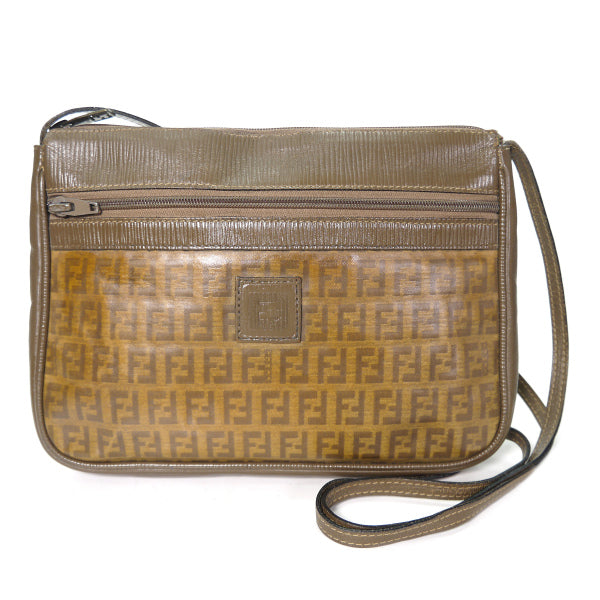 Fendi ズッキーノ柄 斜めがけショルダー（茶）