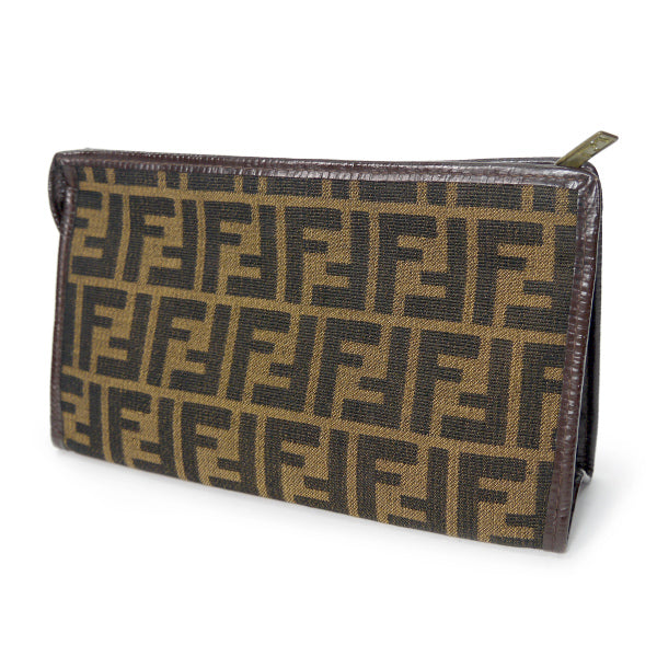 Fendi ズッカ柄 スクエアポーチ（茶）