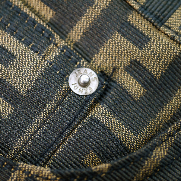 Fendi vintageズッカ柄ハイウエストパンツ（茶）